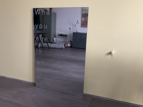 Image 1 of Design wall mirror with text