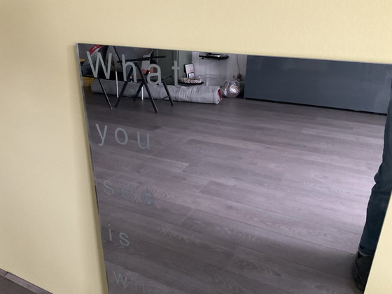 Image 1 of Design wall mirror with text