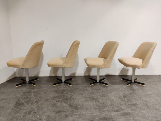 Image 1 of Set of 4 mid century fabric swicle chairs, 1960s