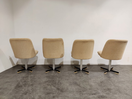 Image 1 of Set of 4 mid century fabric swicle chairs, 1960s