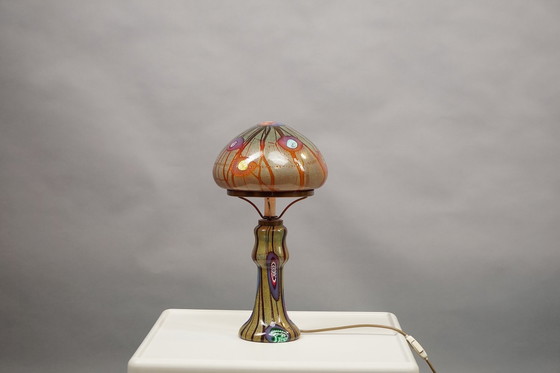 Image 1 of Vintage opaline glass table lamp by Giulio Radi, 1970s