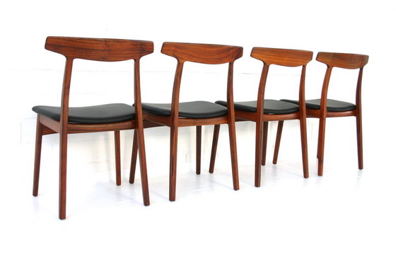 Image 1 of 4x Henning Kjaernulf for Bruno Hansen, Danish Teak dining chair / Stuhl, like new, without signs of wear