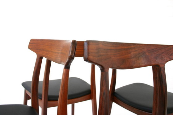 Image 1 of 4x Henning Kjaernulf for Bruno Hansen, Danish Teak dining chair / Stuhl, like new, without signs of wear