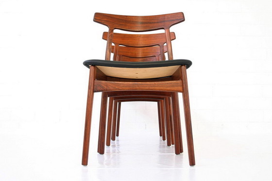 Image 1 of 4x Henning Kjaernulf for Bruno Hansen, Danish Teak dining chair / Stuhl, like new, without signs of wear