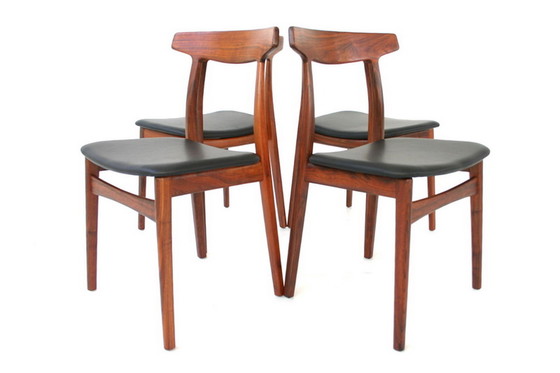 Image 1 of 4x Henning Kjaernulf for Bruno Hansen, Danish Teak dining chair / Stuhl, like new, without signs of wear