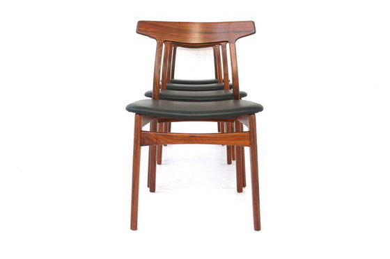 Image 1 of 4x Henning Kjaernulf for Bruno Hansen, Danish Teak dining chair / Stuhl, like new, without signs of wear