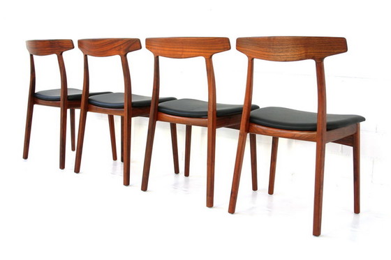 Image 1 of 4x Henning Kjaernulf for Bruno Hansen, Danish Teak dining chair / Stuhl, like new, without signs of wear