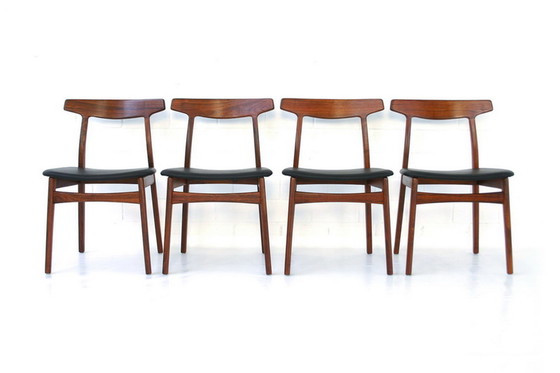 Image 1 of 4x Henning Kjaernulf for Bruno Hansen, Danish Teak dining chair / Stuhl, like new, without signs of wear