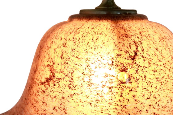 Image 1 of Hollywood Regency Glass Pendant Lamp