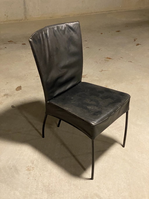 2X Montis Spica Chair Black Leather