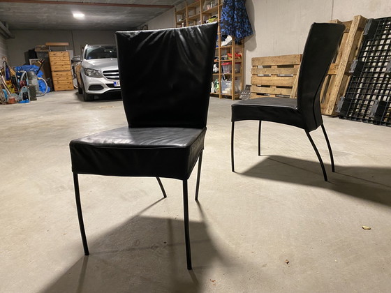 Image 1 of 2X Montis Spica Chair Black Leather