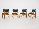4x Vintage Oak Dining Room Chairs