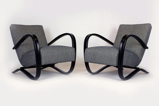 Restored Model H-269 Armchairs By Jindřich Halabala For Up Závody, 1930S, Set Of 2