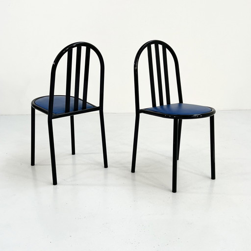 Blue Fabric No.222 Chair By Robert Mallet-Stevens For Pallucco Italia, 1980S