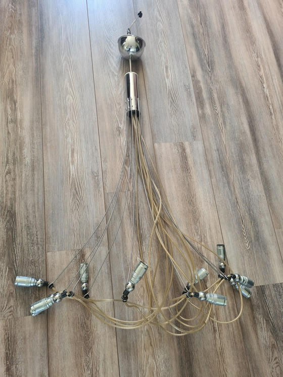 Image 1 of Vintage Design Chandelier Pola 10 Arm Lamp Amstelveen Dutch Design