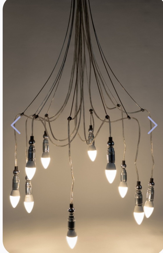 Image 1 of Vintage Design Chandelier Pola 10 Arm Lamp Amstelveen Dutch Design