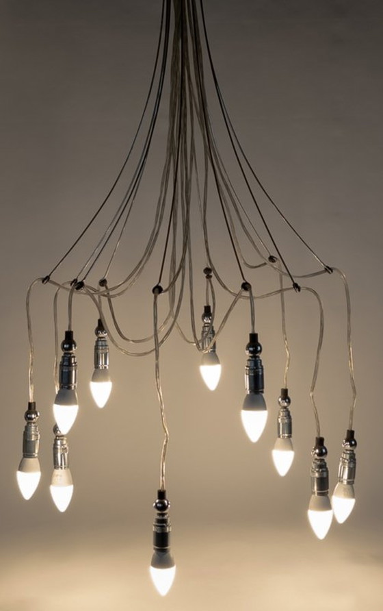 Image 1 of Vintage Design Chandelier Pola 10 Arm Lamp Amstelveen Dutch Design