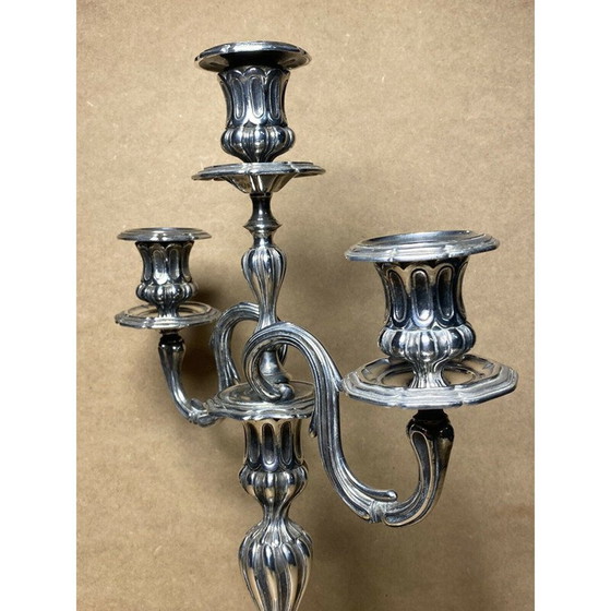 Image 1 of Vintage silver plated candlestick by Orfevrerie Christofle
