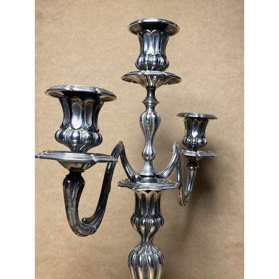 Image 1 of Vintage silver plated candlestick by Orfevrerie Christofle