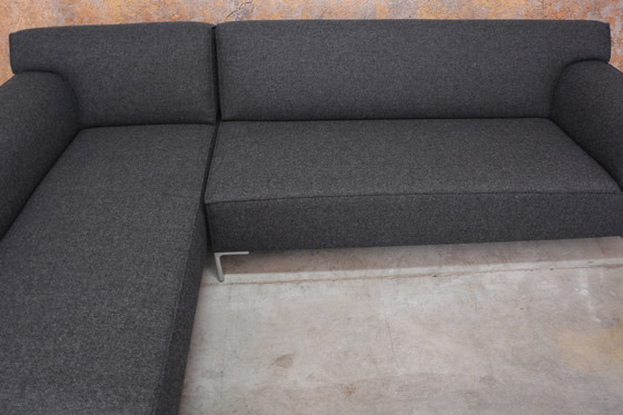 Image 1 of Reupholstered Design on Stock Bloq corner sofa in Amdal fabric