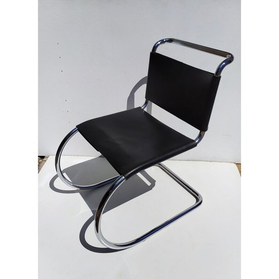 Image 1 of Vintage Mr10 black leather chair by Mies Van Der Rohe, 1970s