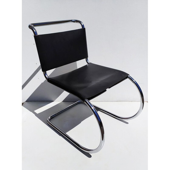 Image 1 of Vintage Mr10 black leather chair by Mies Van Der Rohe, 1970s