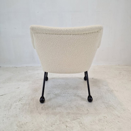 Mid century Italian wool fabric armchair, 1960s