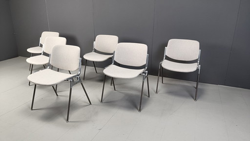 Vintage Dsc 106 Side Chairs By Giancarlo Piretti For Castelli, Set Of 6
