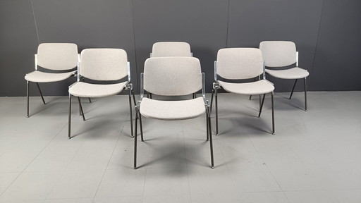 Vintage Dsc 106 Side Chairs By Giancarlo Piretti For Castelli, Set Of 6