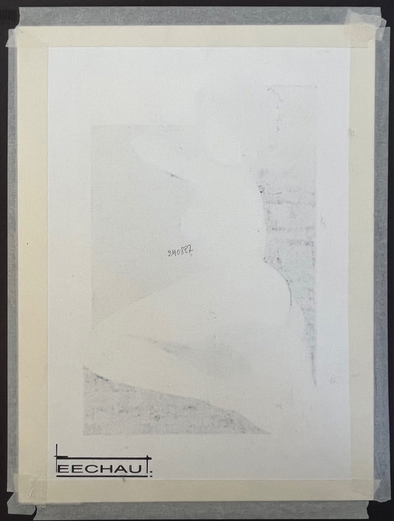 Image 1 of Inchiostro di china • Donna nuda • Eugène Eechaut • Arte fantastica • 1987