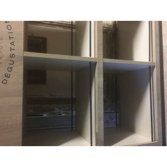 Image 1 of Espositore vintage in metallo e melamina per whisky e rum