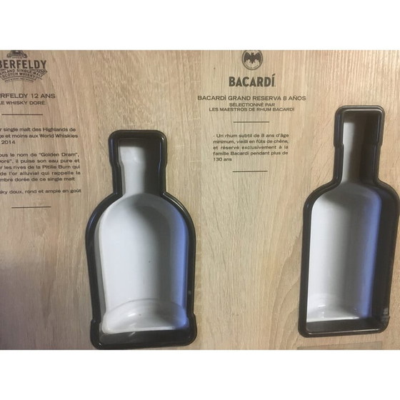 Image 1 of Espositore vintage in metallo e melamina per whisky e rum