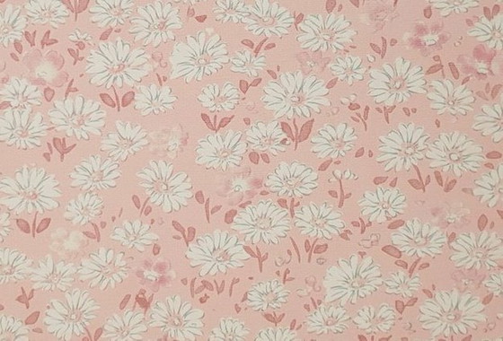 Image 1 of 12685 Carta da parati floreale vintage rosa dolce