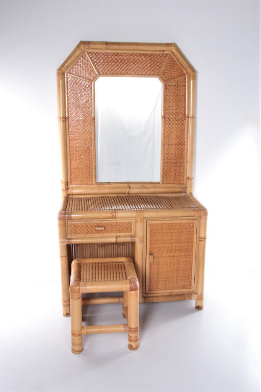 Vintage French Bomboe faux Dressing table