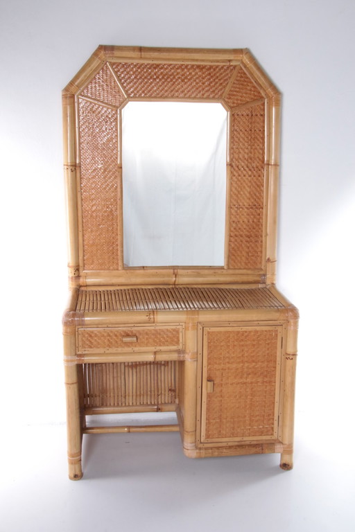 Vintage French Bomboe faux Dressing table