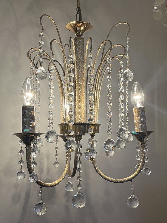 Image 1 of Branded Swarovski Crystal Chandelier By Louis Lx Lamp