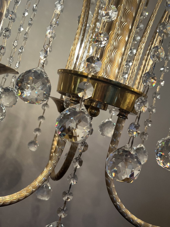 Image 1 of Branded Swarovski Crystal Chandelier By Louis Lx Lamp