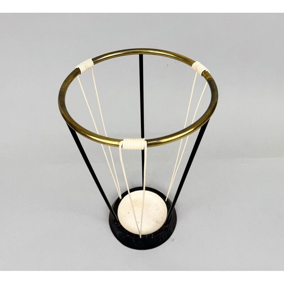 Image 1 of Mid-century brass and metal umbrella stand, Germany 1970