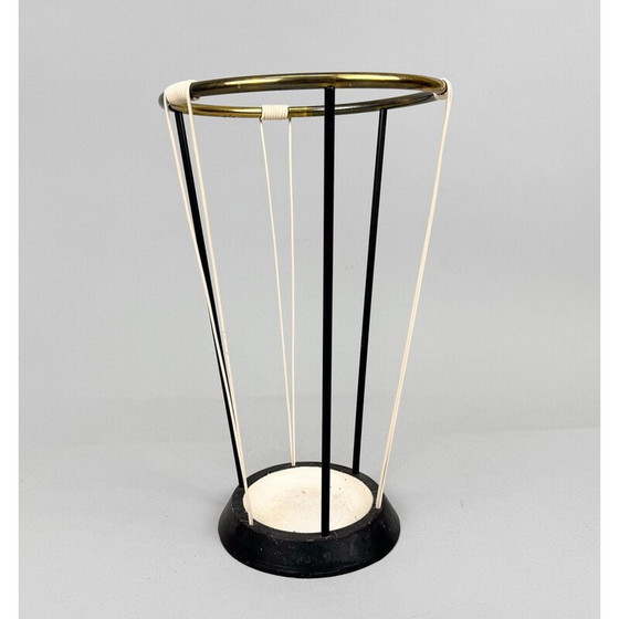 Image 1 of Mid-century brass and metal umbrella stand, Germany 1970