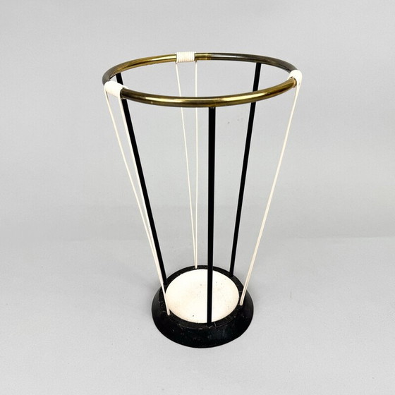 Image 1 of Mid-century brass and metal umbrella stand, Germany 1970