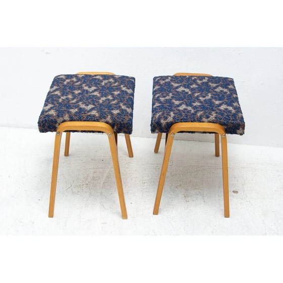Image 1 of Pair of vintage bentwood stools by Ludvík Volák for Dřevopodnik Holešov, Czech 1970