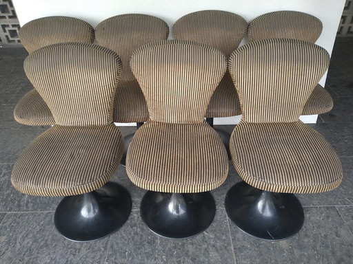 7 X fauteuils club sur pied tulipe par Mb-Italy