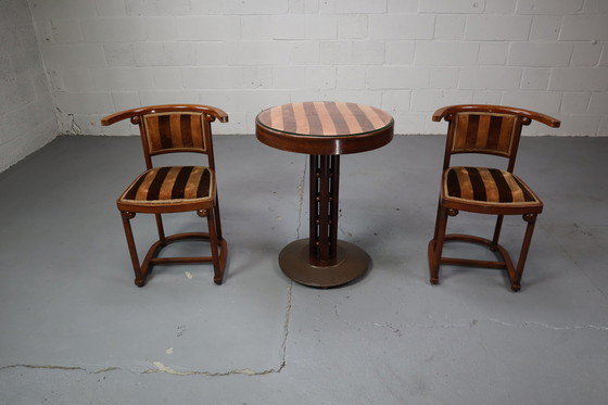 Image 1 of Pair Of "Fledermaus" / No.728 Chairs Designed By Josef Hoffmann In 1906, Austria