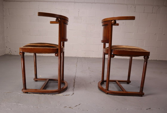 Image 1 of Pair Of "Fledermaus" / No.728 Chairs Designed By Josef Hoffmann In 1906, Austria