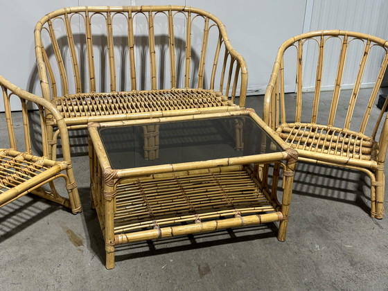 Image 1 of Vintage rattan set