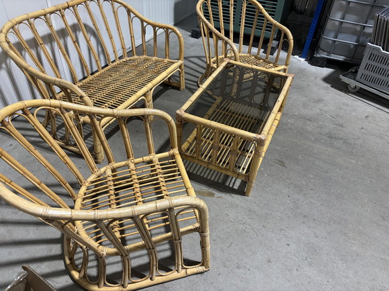 Image 1 of Vintage rattan set