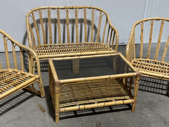 Image 1 of Vintage rattan set