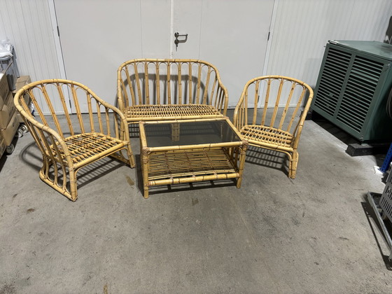 Image 1 of Vintage rattan set