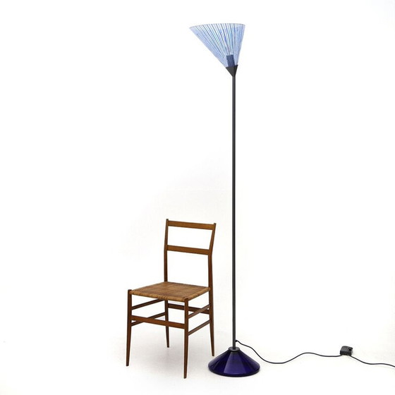 Image 1 of Lámpara de pie con base de cristal y difusor de Carlo Bartoli para Antonangeli, 1980