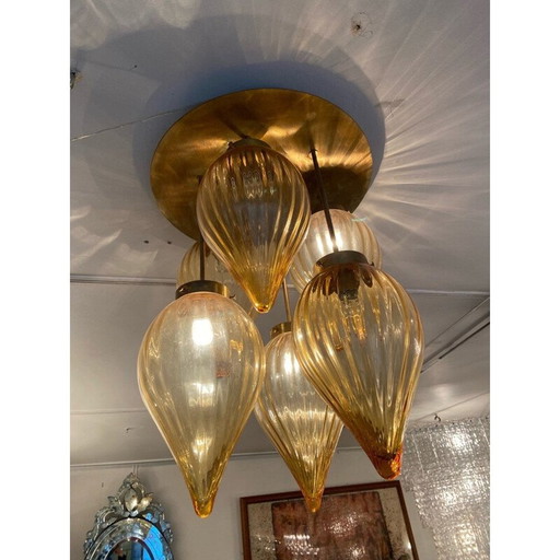 Vintage chandelier in Murano glass Venini